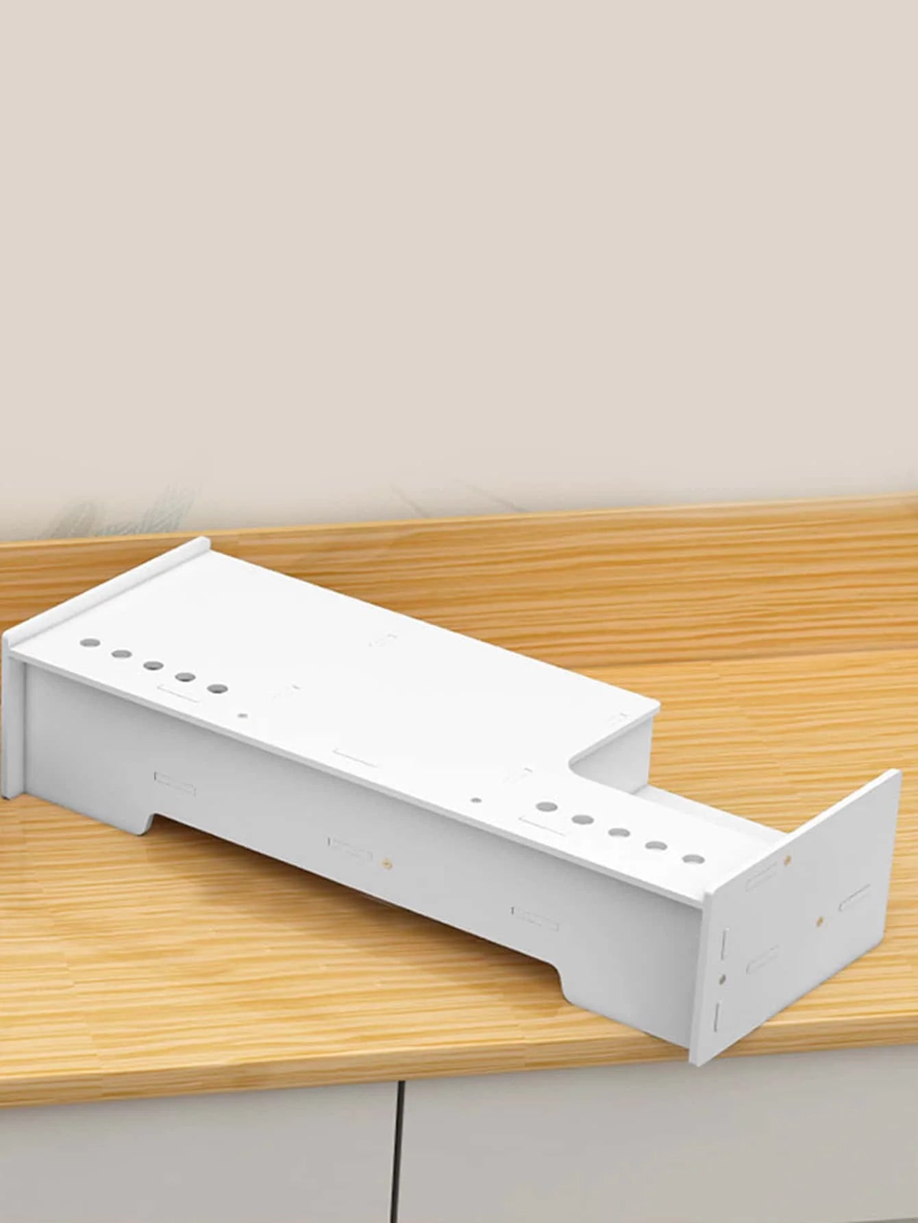 white office monitor stand